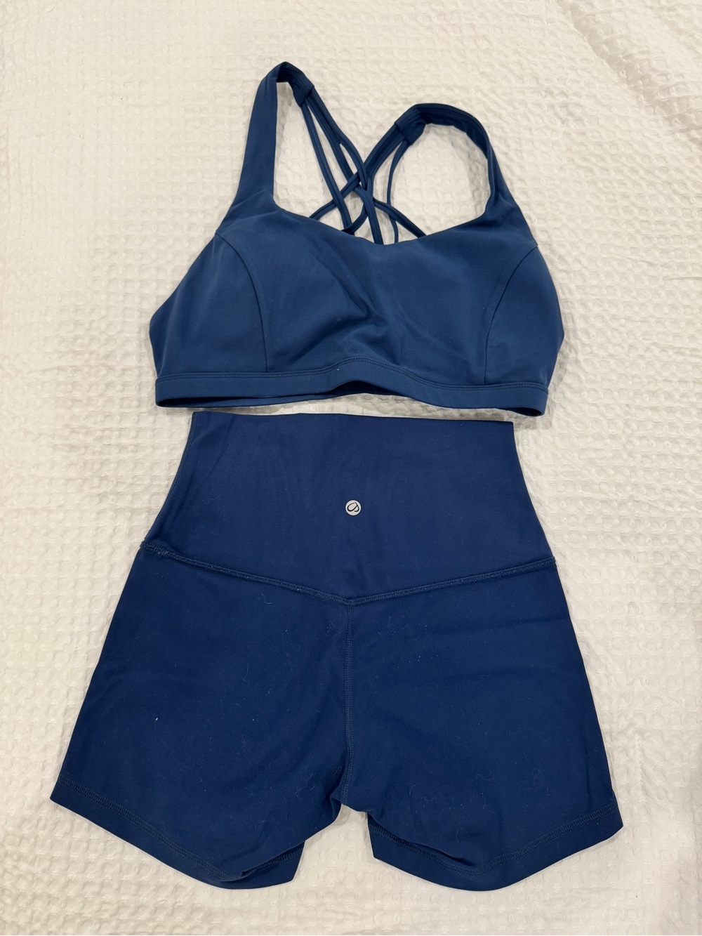 High-Waist Biker Shorts Shorts with Matching Sports Bra